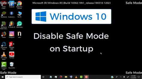 uninstall programs windows 10 safe mode